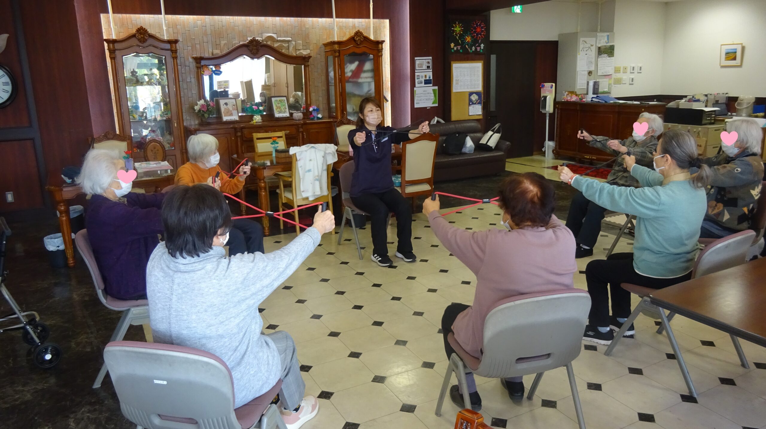 デイサービス、チューブ体操