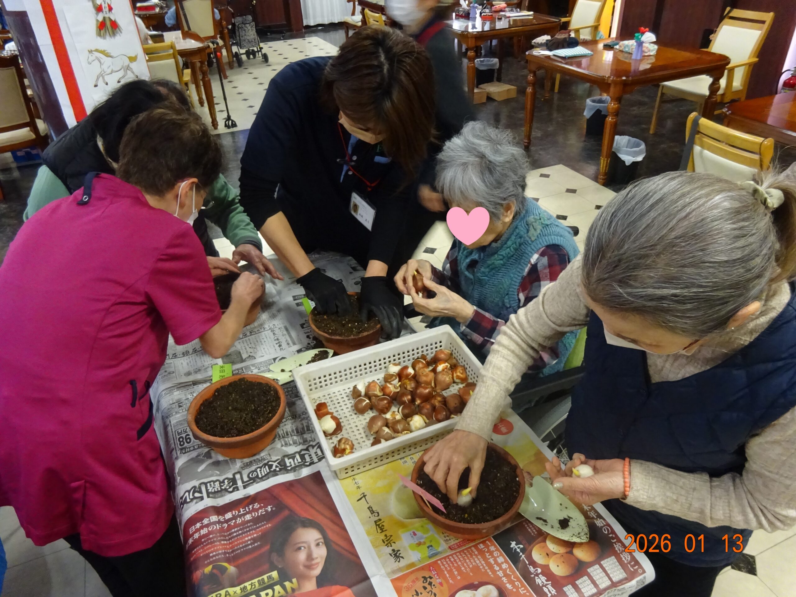 みんなで園芸クラブに参加🌸