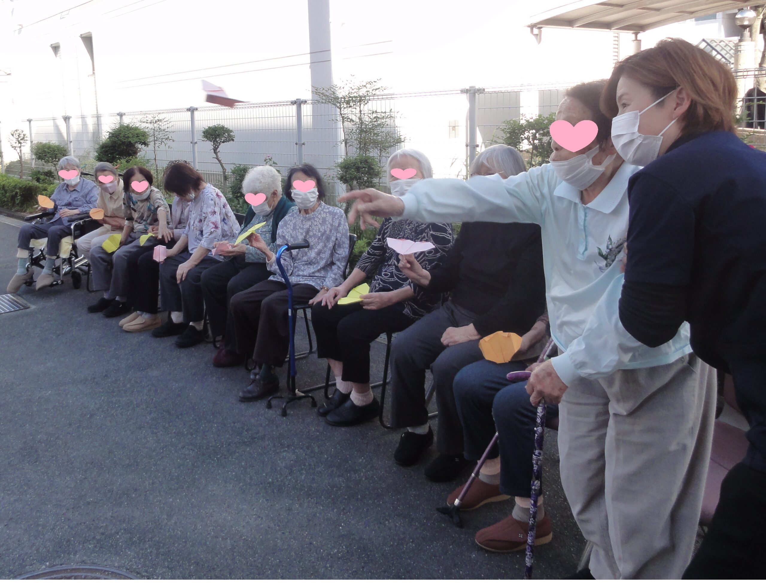 青空の下、力いっぱい飛ばしましょう！